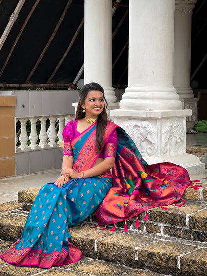 Pretty Premium Quality Soft Silk  Paithani Saree