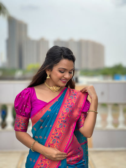 Pretty Premium Quality Soft Silk  Paithani Saree