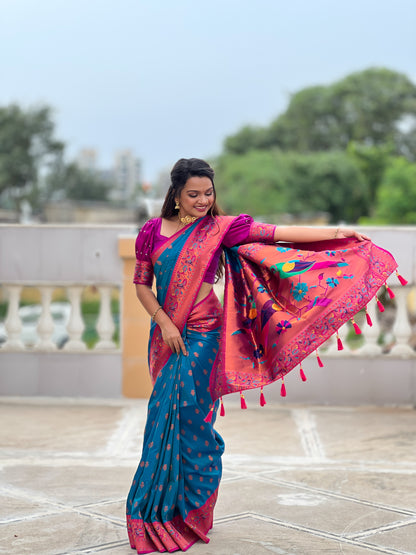 Pretty Premium Quality Soft Silk  Paithani Saree