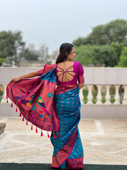 Pretty Premium Quality Soft Silk  Paithani Saree