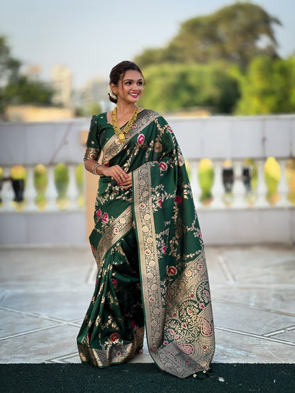 Most Beautiful Women's Banarasi Silk Saree